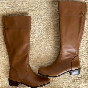 Corso Como Tall Leather Tan Boots